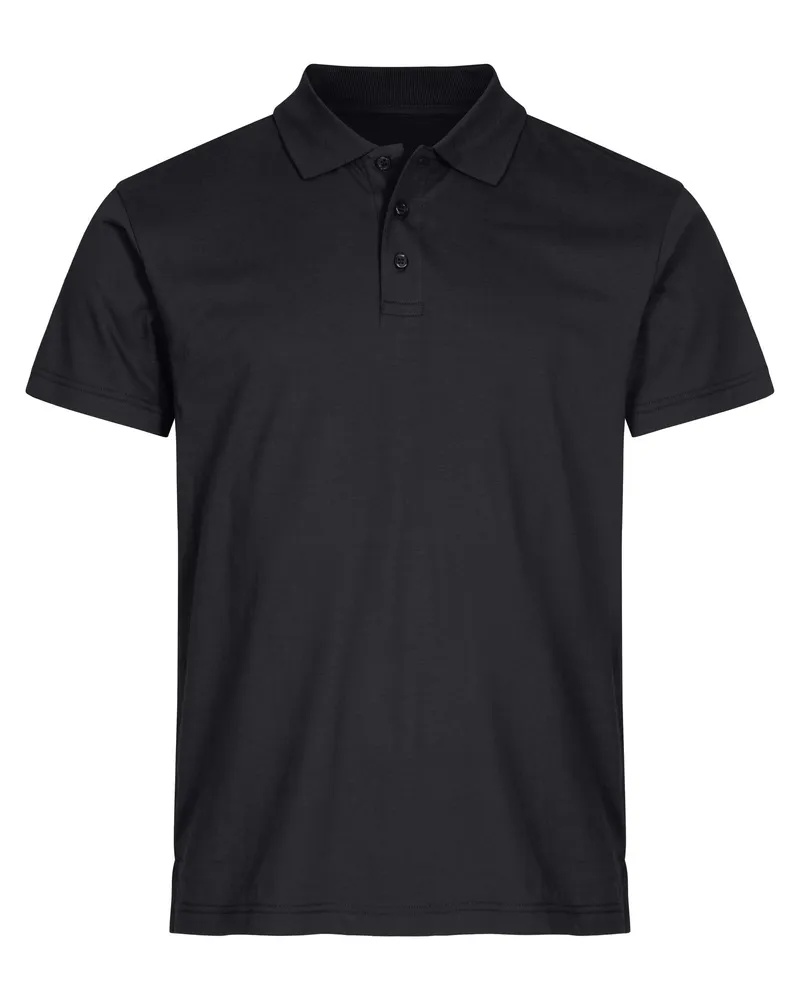 Poloshirt Schwarz – Vorderansicht