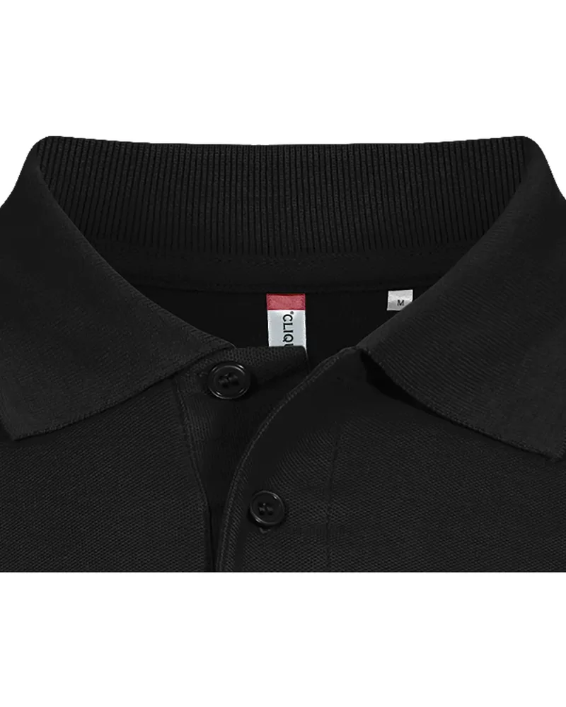 Poloshirt Schwarz – Detail