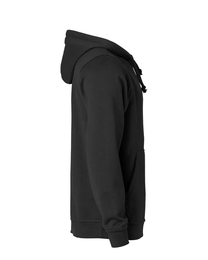 Basic Hoodie Schwarz – Seitenansicht rechts