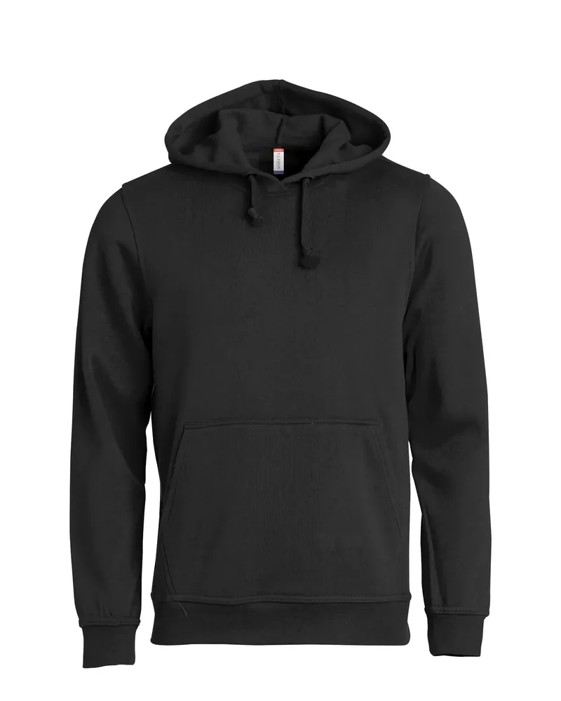 Basic Hoodie Schwarz – Vorderansicht