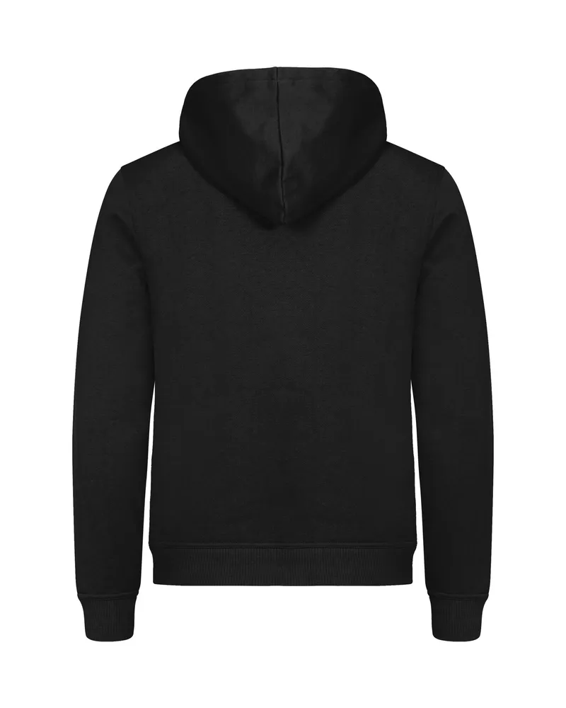 Zip Hoodie Schwarz – Rückansicht